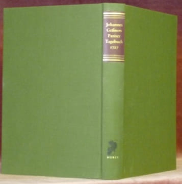 Pariser Tagebuch 1727. Kommentiert Übersetz und herausgegeben von Urs Boschung. Studia Halleriana II.. GESSNERS, Johannes.
