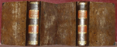 Nouveau Dictionnaire Portatif François-Italien et Italien-François  rédigé d'après les Dictionnaires d'Alberti, de Bottarelli, de Baretti, et des autres auteurs les plus estimés. Précédé d'un Abrégé de Grammaire Italienne et des Conjugaison des verbes tant réguliers qu’irréguliers de la langue françoise. L’accent prosodique est apposé sur tous les mots italiens, suivant leur vraie prononciation.