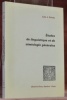 Etudes de linguistique et de sémiologie générales.. PRIETO, Luis J.