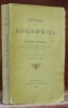 Etudes et biographies. Avec un portrait de l’auteur et une préface de Philippe Godet.. BERTHOUD, Charles.