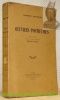 Oeuvres Posthumes. Textes traduits avec introduction et notes par Henri Jean Bolle. Troisième édition.. NIETZSCHE, Frédéric.
