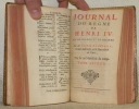 Journal du règne de Henri IV. Roi de France et de Navarre. Tiré sur un manuscrit du temps.2 Tomes en 1 volume.. L’ETOILE, Pierre de.