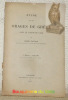 Etude sur les Orages de Grêle dans le Canton de Vaud.1er Mémoire. - Année 1881. Avec une planche et une carte.. DUFOUR, Henri.
