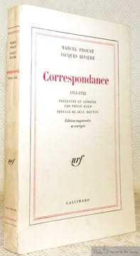 Correspondance 1914-1922.Présentée et annotée par Philip Kolb. Préface de Jean Mouton. Edition augmentée et corrigée.. PROUST, Marcel.  RIVIERE, ...