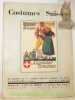 Costumes Suisses. 22 planches en 4 couleurs selon les originaux du peintre Ed. Elzingre à Genève. Texte de E. Briner. Editions de “L’Art en Suisse” ...