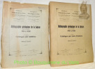 Bibliographie géologique de la Suisse pour les années 1910 à 1920. 2 Volumes.I: Catalogue par noms d’auteurs.II: Catalogue par matières.Matériaux pour ...