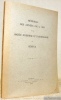 Mémorial des années 1913 à 1938 de la Société d’Histoire et d’Archéologie de Genève.. 