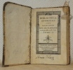 Biblioteca sentimentale ossia produzioni del Sig. d’Arnaud. Scriffe per sollievo del Cuore.5 Tomes reli&eacute;s en 3 volumes, reli&eacute; &agrave; la suite du tome 5, ...