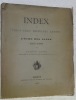 Index des vingt-cinq pemières années de L’Echo des Alpes. 1865 - 1889.. COMBE, Edouard.