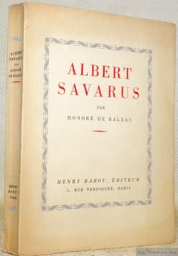 Albert Savarus. Scène de la vie privée.. BALZAC, Honoré de.