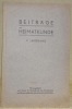 BEITRÄGE ZUR HEIMATKUNDE. Herausgegeben vom Verein für Heimatkunde des Sensebezirks und der benachbarten interessierten Landschaften. 5. Jahrgang ...