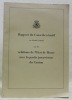 Rapport du Conseil-exécutif au Grand Conseil sur les relations de l’Etat de Berne avec la partie jurasienne du Canton.. 