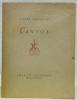 Cantos. Collection Ides poétiques.. EMMANUEL, Pierre.