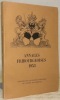Annales Fribourgeoises. Publication de la Société d’Histoire du Canton de Fribourg. Tome XLI 1953.. 