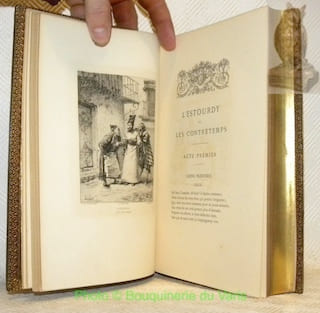 Théâtre complet de J. B. Poquelin de Molière. Publié par D. Jouaust. Préface par M. D. Nisard de l’Académie Française. Dessins de Louis Leloir gravés ...