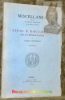 Studi e documenti sulla Roma sacra. Volume II. Miscellanea della Societa’ Romana di Storia Patria.. CECCHELLI, Carlo.