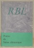 La Revue de Belles-Lettres R B L - 3-4 1984. Poètes de Suisse alémanique.. 