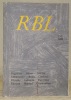 La Revue de Belles-Lettres, nos.° 1 - 2 R B L , 1985. Degrâces, Hons, Music, Malancioiu, Réda, Goffette, Pilinsky, Lemaire, Euvremer, Edoyan, Raynal, ...