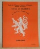 Textes et documents sur l’histoire de la Franche Comté, 1848 - 1945. Société des Professeurs d’Histoire et de Géographie Régionale de Besançon, ...