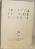 Archivum Historiae Pontificiae. 29.. 