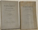 Le Parlement de Franche-Comté. De son installation à Besançon à sa suppression 1674-1790. 2 Volumes.. ESTIGNARD, A.