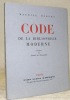 Code de la bibliophilie moderne. Préface de Francis de Miomandre.. ROBERT, Maurice.