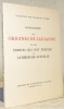 Les origines de Lausanne et les édifices qui ont précédé la cathédrale actuelle. Collection des Etudes de Lettres.. BLONDEL, Louis.