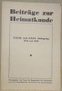 BEITRÄGE ZUR HEIMATKUNDE.Herausgegeben vom Verein für Heimatkunde des Sensebezirks und der benachbarten Interessierten Landschaften. 23. und 24. ...