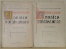 Annales valaisannes. Tome VII, 1929 - 1930, n.° 1. Organe de la Société d’Histoire du Valais Romand. Sommaire: Dr. Alfred Comtesse: Les ex-libris ...