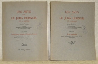 Les arts dans le Jura bernois et à Bienne. En 2 volumes. Tome premier. Architecture, sculpture, peinture, gravure. Avec 275 illustrations dans le texte et 27 planches hors texte dont huit héliogravures, dix en couleurs, des bois, etc. Préface de M. le Dr. C. de Mandach. Tome second. Arts appliqués. Avec 235 illustrations dans le texte et 15 planches hors texte dont 8 en couleurs.