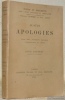 Justin. Apologies. Texte grec, traduction française, introduction et index. Textes et documents.. JUSTIN. - PAUTIGNY, Louis.