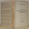 Lectures on applications-oriented mathematics.. FRIEDMAN, Bernard.