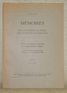 Mémoires de la société vaudoise des Sciences Naturelles. Vol. 18, fasc. 3, 1990. Modèles dynamiques en biologie. Dynamical models in biology. Actes du colloque international, Lausanne, 13 - 16 septembre 1988.