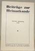 BEITRÄGE ZUR HEIMATKUNDE.Herausgegeben vom Verein für Heimatkunde des Sensebezirks und der benachbarten Interessierten Landschaften. 27. Jahrgang ...