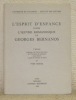 L’esprit d’enfance dans l’œuvre romanesque de Georges Bernanos. Thèse.. BRIDEL, Yves.