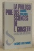 La philosophie des sciences de F. Gonseth. Collection Dialectica.. BERTHOLET, Edmond.