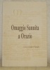 Omaggio Sannita a Orazio.. NAZZARO, Antonio V.