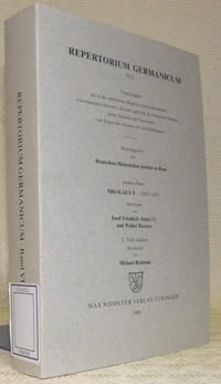 Repertorium Germanicum VI/2. Nikolaus V., 1447 - 1455. Indices, Bearbeitet von Michael Reimann.