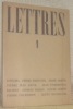 Lettres 1. Janvier 1943.. 