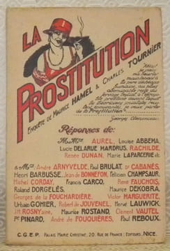 La prostitution. Enquête.. HAMEL, Maurice. - TOURNIER, Charles.