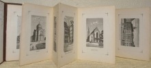 Vues de Bâle. Leporello de 16 vues gravées en xylographie avec un plan de la ville, édité par G. Bachmann, gravé par A. Huber et lithographié par M. ...