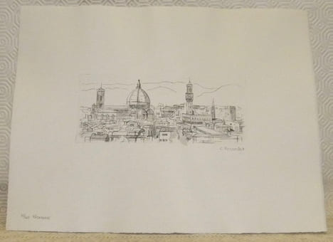 Voyage d’étude à Florence, Pise, Sienne et la Toscane, automne 1969. 25 Planches gravées par les élèves de l’école d’Art de La-Chaux-de-Fonds.. ...