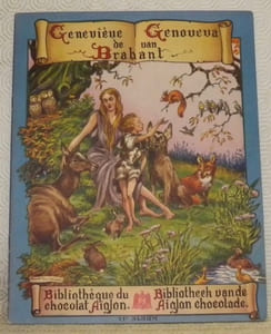 Geneviève de Brabant. Genoveva van Brabant. Bibliothèque Chocolat Aiglon. Bibliotheek van de Aiglon Chocolade. 11e Album.