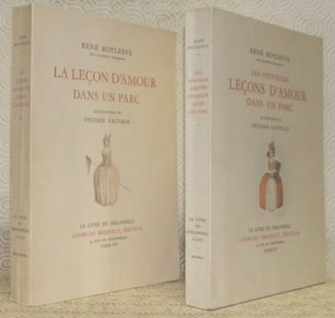 Les nouvelles leçons d’amour dans un parc. Illustrations de Sylvain Sauvage. 2 Volumes. Collection Le Livre du Bibliophile.. BOYLESVE, René.