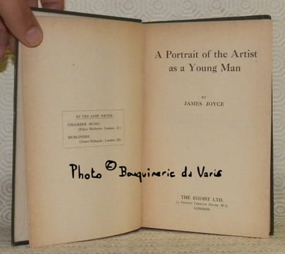 A portrait of the artist as a young man. Second edition.. JOYCE, James.