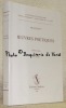 Oeuvres poétiques. Collection La Rennaissance Française, Editions et monographies, dirigée par C.-A. Mayer.. FRANCOIS 1er. - KANE, J. E. (édition ...