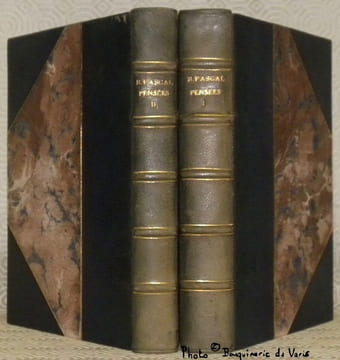 Pensées. Portraits de l’auteur gravés d’après un tableau de Quesnel. Tome I et tome II. Collection Livre Catholique, n.° 2.. PASCAL, Blaise.