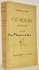 Causeries litt&eacute;raires 1872-1888.. GAUCHER, Maxime.