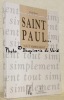 Saint Paul... Tout simplement.. BONY, Paul.