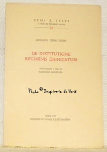 De Institutione Regiminis Dignitatum. Testo inedito a cura di Pasquale Smiraglia.Temi e testi, a cura di Eugenio Massa, vol. 23.